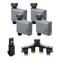 Paquete de 4 temporizadores de riego para manguera inteligente B-hyve de 2.ª generación con concentrador y colector 21207
