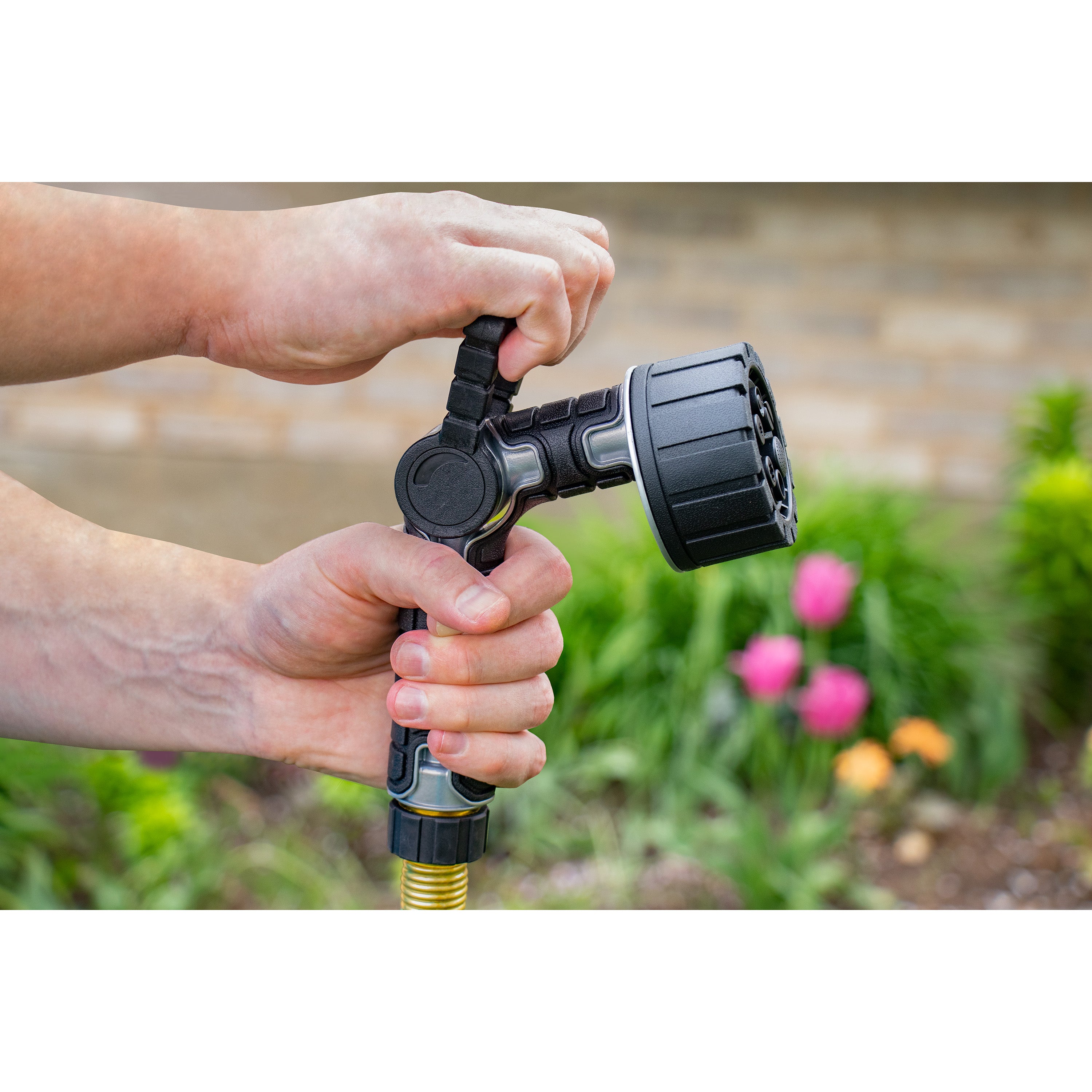 6-Pattern Oversize Multi Pattern Nozzle with Firehose Handle and