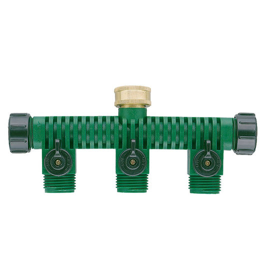Plastic 5-Way Manifold w/3 Shut-Offs