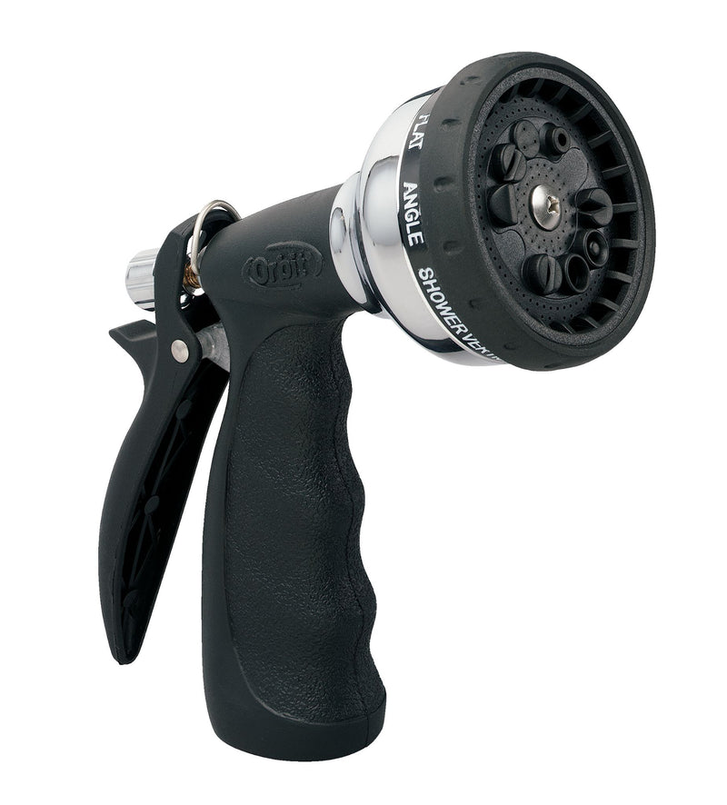 garden spray nozzle Ultralight 10-Pattern Metal Rear Trigger Hose Nozzle 58339 — Orbit