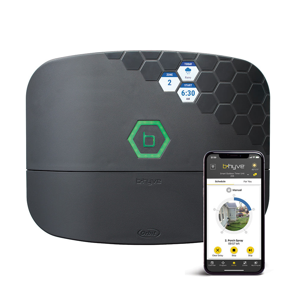 Temporizador de aspersores inteligente B-hyve XR para interiores/exteriores de 16 estaciones 57995