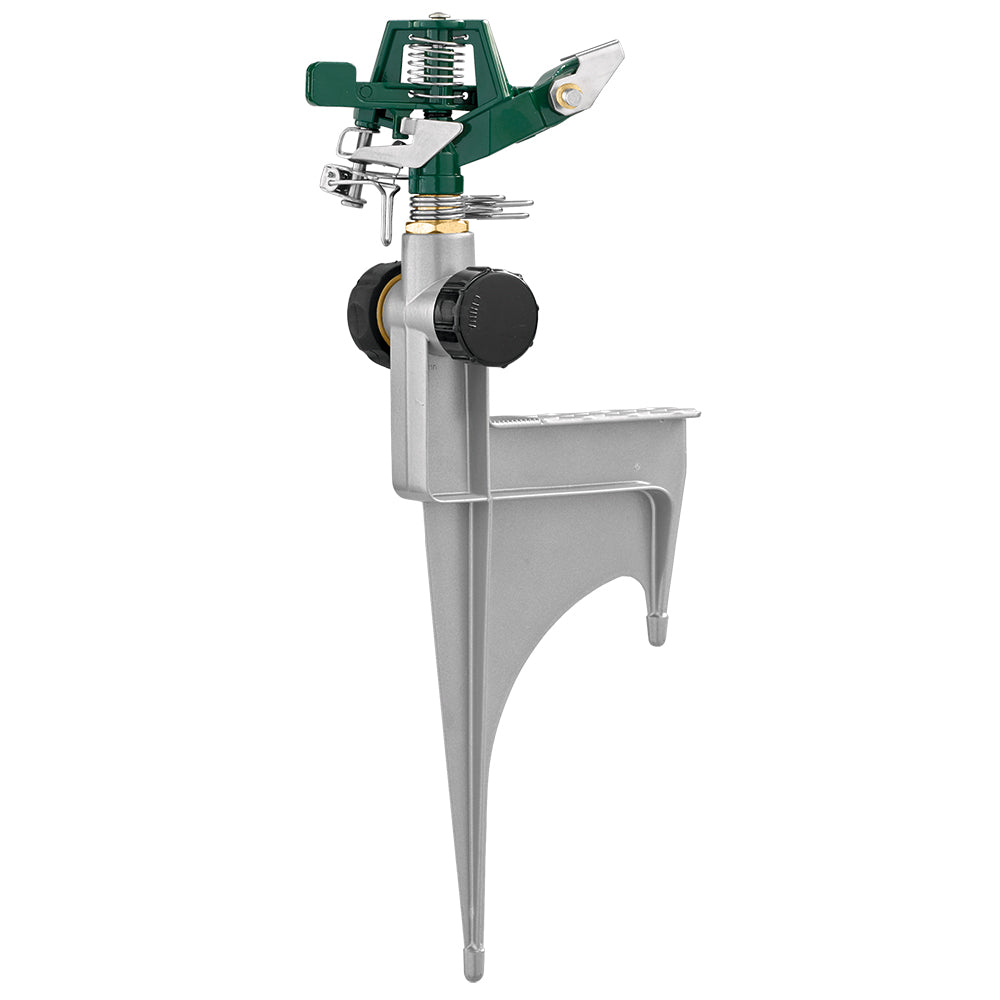 Rociador de impacto de zinc de 1/2 pulg. con estaca de zinc 58619