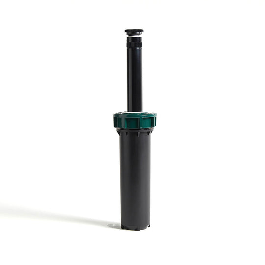 Professional grade pop-up spray body with extended 4-inch riser stem.