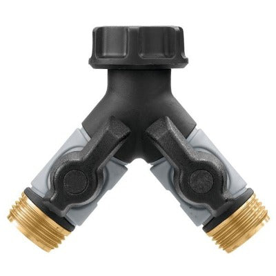 hose connectors - Metal Hose Y with Shut-offs