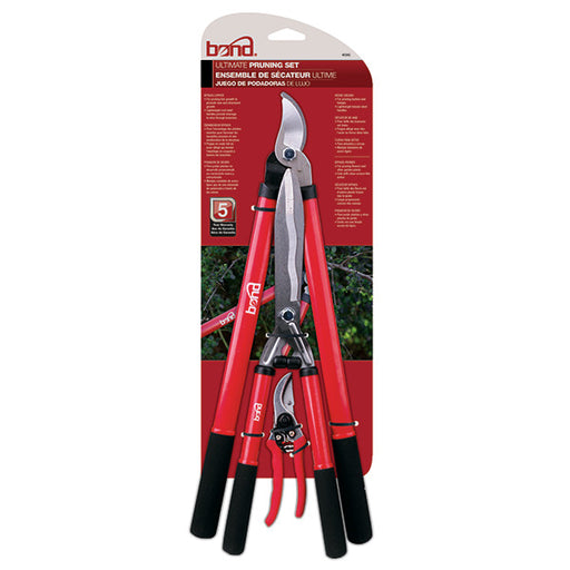 Bond 3 piece pruning set in packaging. 