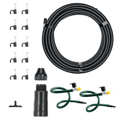 Hanging Basket Drip Irrigation Watering Kit with Flex Misters