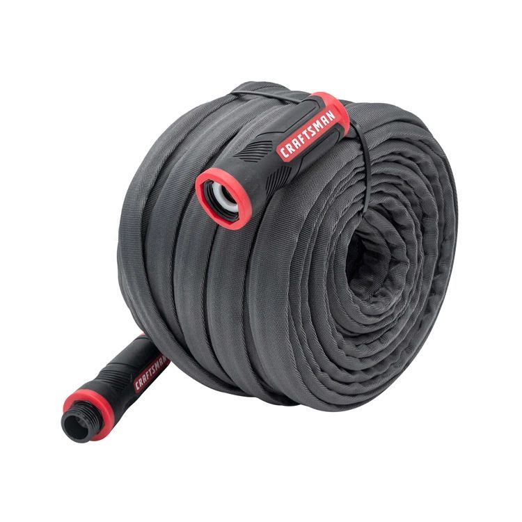 CMXMHBB16551 - The CRAFTSMAN 100 FT. Heavy-Duty Fabric Hose is lightweight, industrial-grade, and features innovative technologies to provide the best watering experience yet. The unique ExoShield Technology protects the inner hose integrity throughout a lifetime of watering. This hose is great for all your industrial, agricultural, and irrigation needs.
