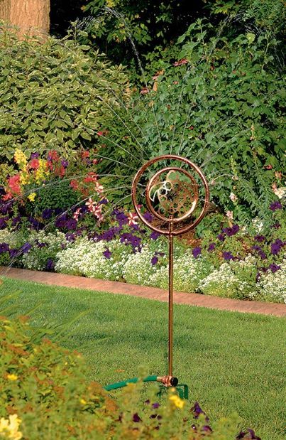 Decorative Spinning Sprinkler on Spike