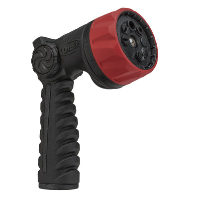 Black and red pro series eight pattern thumb control cannon nozzle.