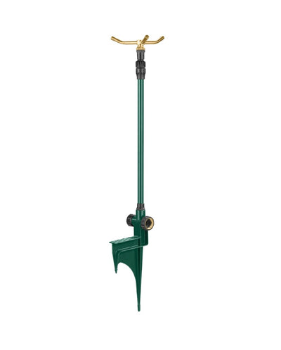 Telescoping High Rise Brass 3-Arm Sprinkler with Step Spike
