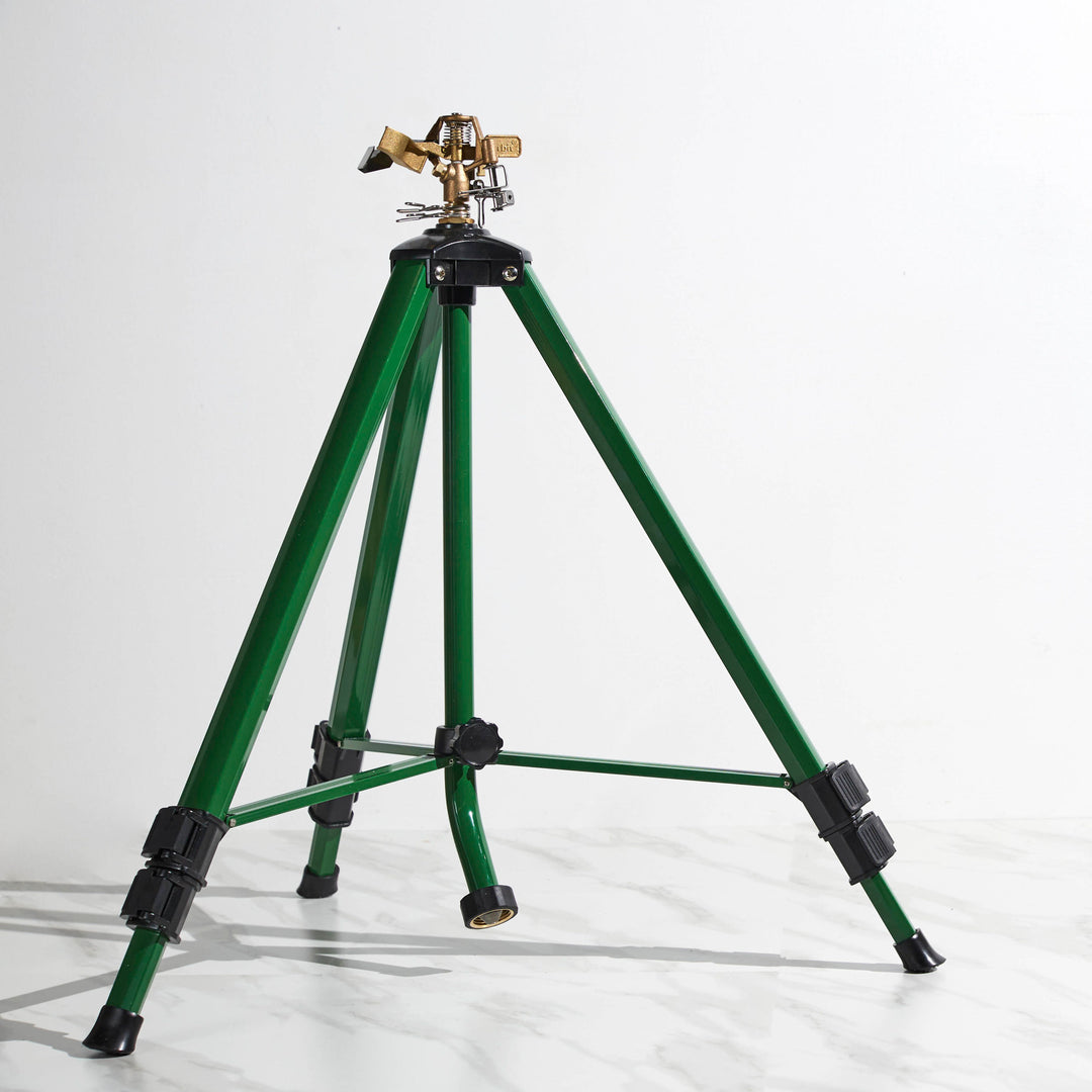 Tripod Sprinkler - 1/2 Inch Brass Impact Sprinkler on Tripod Base. Model number 58308N.