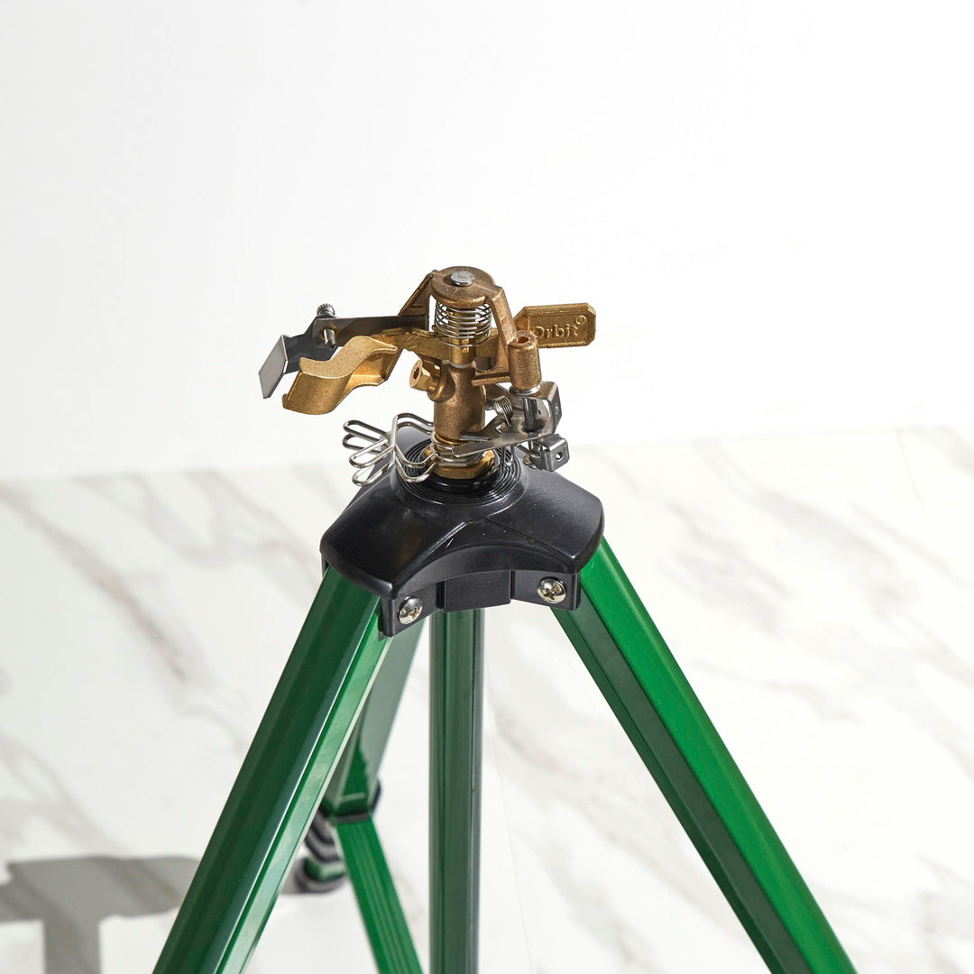 tripod sprinkler - 1/2 Inch Brass Impact Sprinkler on Tripod Base