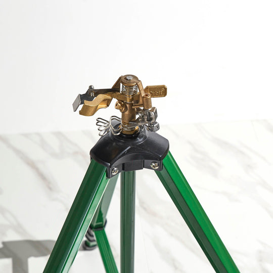 tripod sprinkler - 1/2 Inch Brass Impact Sprinkler on Tripod Base