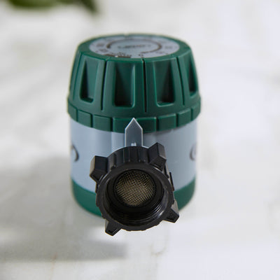 62034 -Standard 3/4-inch inlet with a replaceable mesh filter.